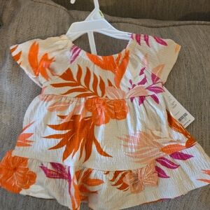 Carter's Orange and Pink Floral Kids Matching Set